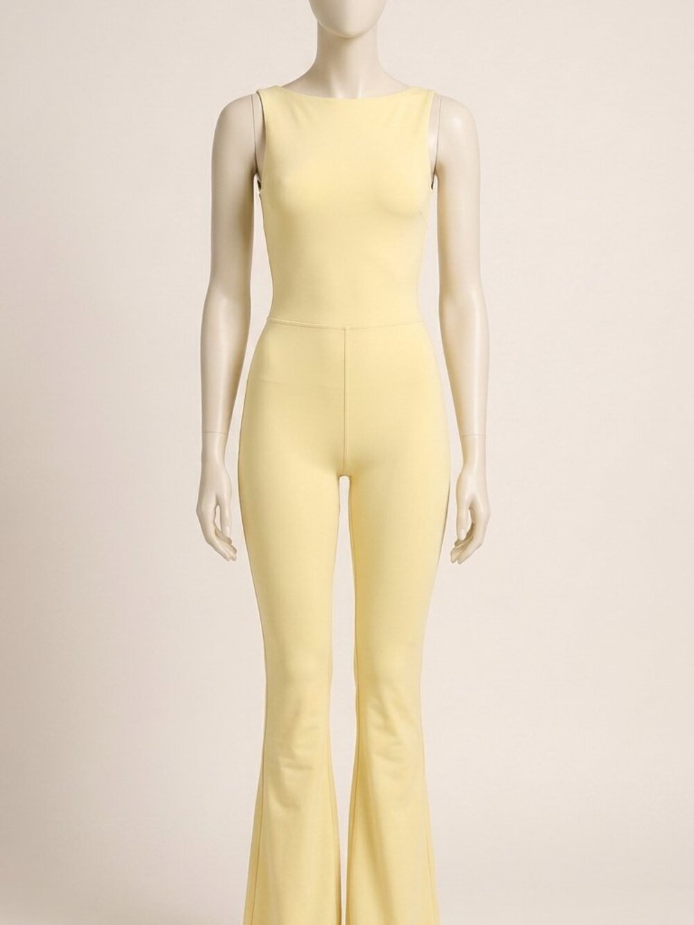 MASKERT Yellow Sleeveless Sports Jumpsuit Yoga Gym Activewear Size L